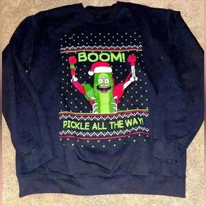 Pickle Rick Christmas sweater